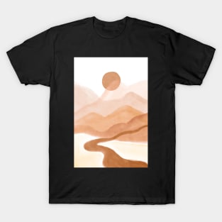 Dreamy mountain sun landscape T-Shirt